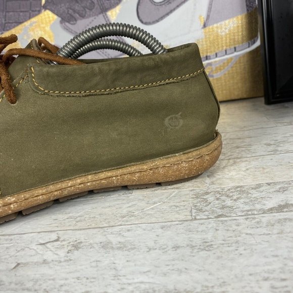Born Nuala Army Green Nubuck Boho Boots Lace Up Womens Size 7 GUC‎ - Picture 2 of 11